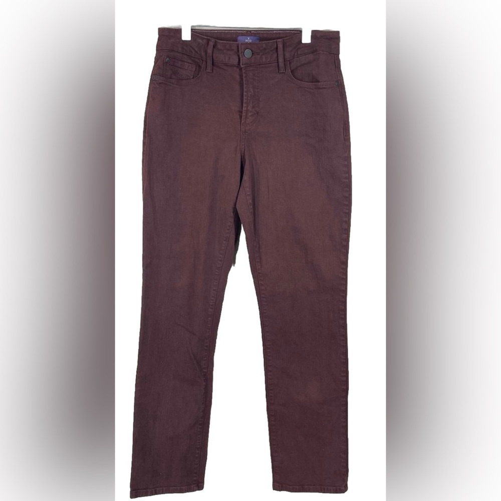 NYDJ Women’s Straight Cut Jeans Lift Tuck  Sz 6 Deep‎ Red 28/30 Mid Rise